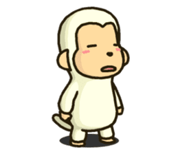 Sticker of white monkey Shiromon sticker #5533282