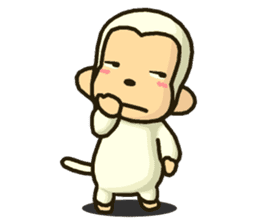 Sticker of white monkey Shiromon sticker #5533284