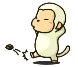 Sticker of white monkey Shiromon sticker #5533285