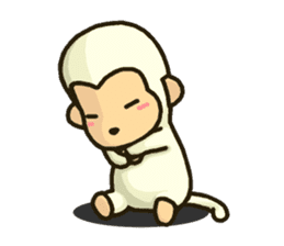 Sticker of white monkey Shiromon sticker #5533286