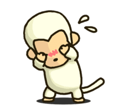 Sticker of white monkey Shiromon sticker #5533288