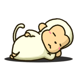 Sticker of white monkey Shiromon sticker #5533289