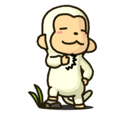 Sticker of white monkey Shiromon sticker #5533290