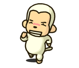 Sticker of white monkey Shiromon sticker #5533294