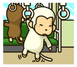 Sticker of white monkey Shiromon sticker #5533295