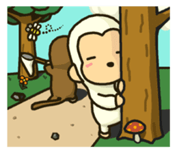 Sticker of white monkey Shiromon sticker #5533299