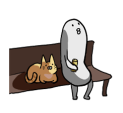 Rice cake and cat sticker #5533377