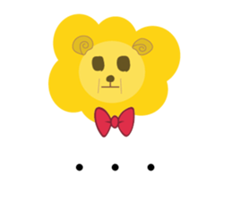 " Leo De Beau " - Lion with a Ribbon sticker #5535543