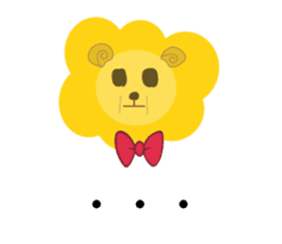 " Leo De Beau " - Lion with a Ribbon sticker #5535543