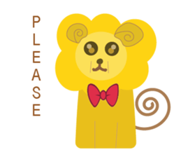 " Leo De Beau " - Lion with a Ribbon sticker #5535544