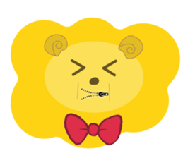 " Leo De Beau " - Lion with a Ribbon sticker #5535545