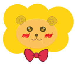 " Leo De Beau " - Lion with a Ribbon sticker #5535549