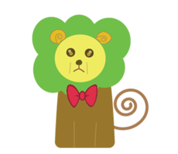 " Leo De Beau " - Lion with a Ribbon sticker #5535550