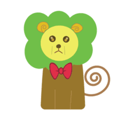 " Leo De Beau " - Lion with a Ribbon sticker #5535550