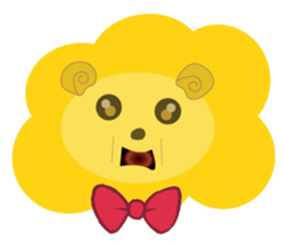 " Leo De Beau " - Lion with a Ribbon sticker #5535551