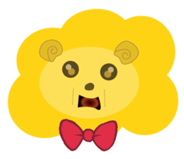 " Leo De Beau " - Lion with a Ribbon sticker #5535551