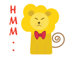 " Leo De Beau " - Lion with a Ribbon sticker #5535553