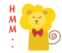 " Leo De Beau " - Lion with a Ribbon sticker #5535553