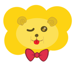 " Leo De Beau " - Lion with a Ribbon sticker #5535554