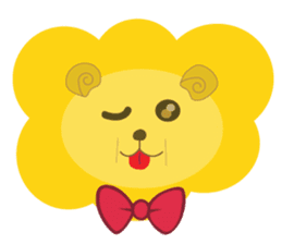 " Leo De Beau " - Lion with a Ribbon sticker #5535554