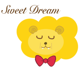 " Leo De Beau " - Lion with a Ribbon sticker #5535557