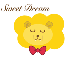 " Leo De Beau " - Lion with a Ribbon sticker #5535557