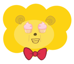 " Leo De Beau " - Lion with a Ribbon sticker #5535558