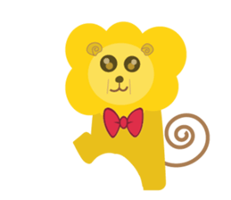 " Leo De Beau " - Lion with a Ribbon sticker #5535559