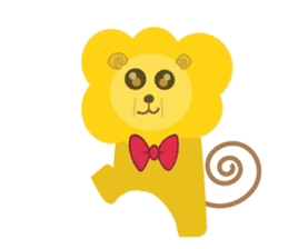 " Leo De Beau " - Lion with a Ribbon sticker #5535559