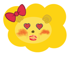 " Leo De Beau " - Lion with a Ribbon sticker #5535562