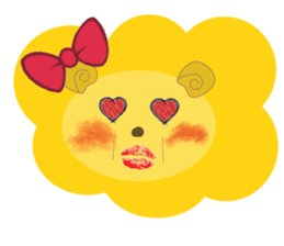 " Leo De Beau " - Lion with a Ribbon sticker #5535562