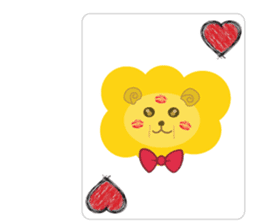 " Leo De Beau " - Lion with a Ribbon sticker #5535564