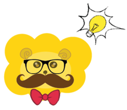 " Leo De Beau " - Lion with a Ribbon sticker #5535565