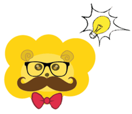 " Leo De Beau " - Lion with a Ribbon sticker #5535565