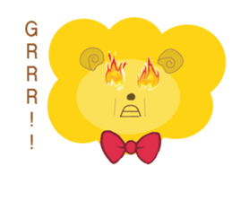 " Leo De Beau " - Lion with a Ribbon sticker #5535567