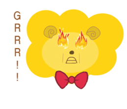 " Leo De Beau " - Lion with a Ribbon sticker #5535567