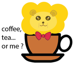 " Leo De Beau " - Lion with a Ribbon sticker #5535568