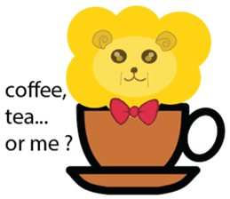 " Leo De Beau " - Lion with a Ribbon sticker #5535568