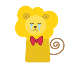 " Leo De Beau " - Lion with a Ribbon sticker #5535570