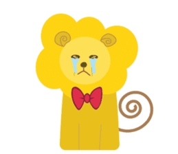 " Leo De Beau " - Lion with a Ribbon sticker #5535570
