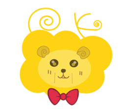 " Leo De Beau " - Lion with a Ribbon sticker #5535572