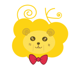 " Leo De Beau " - Lion with a Ribbon sticker #5535572