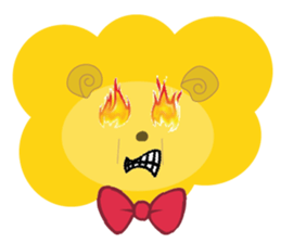 " Leo De Beau " - Lion with a Ribbon sticker #5535573