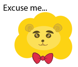 " Leo De Beau " - Lion with a Ribbon sticker #5535575