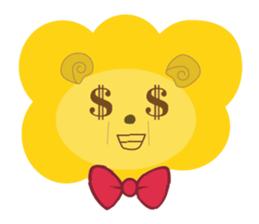 " Leo De Beau " - Lion with a Ribbon sticker #5535576