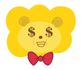 " Leo De Beau " - Lion with a Ribbon sticker #5535576