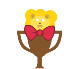 " Leo De Beau " - Lion with a Ribbon sticker #5535577