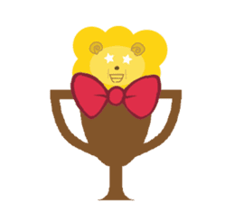 " Leo De Beau " - Lion with a Ribbon sticker #5535577