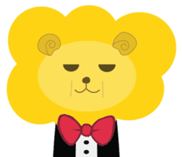 " Leo De Beau " - Lion with a Ribbon sticker #5535578