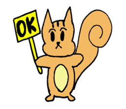 It is re-slippy of  leisurely squirrel sticker #5539261